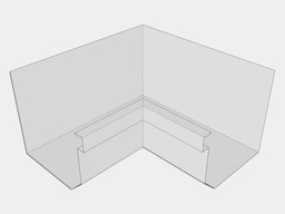 D-Style Galvalume Plus Residential Box Gutter Inside Miter