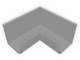 D-Style Galvalume Plus Residential Box Gutter Inside Miter