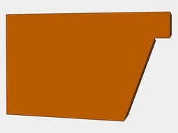 F-Style Industrial Copper Box Gutter Left / Right End Cap