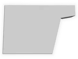 F-Style Industrial Galvalume Plus Box Gutter Left / Right End Cap