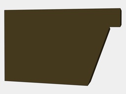 F-Style Industrial Kynar Steel Box Gutter Left / Right End Cap