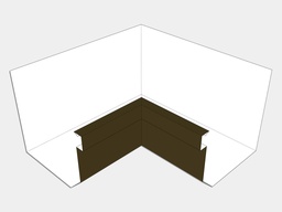 D-Style Kynar Steel Residential Box Gutter Inside Miter