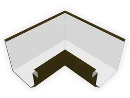 D-Style Kynar Steel Residential Box Gutter Inside Miter