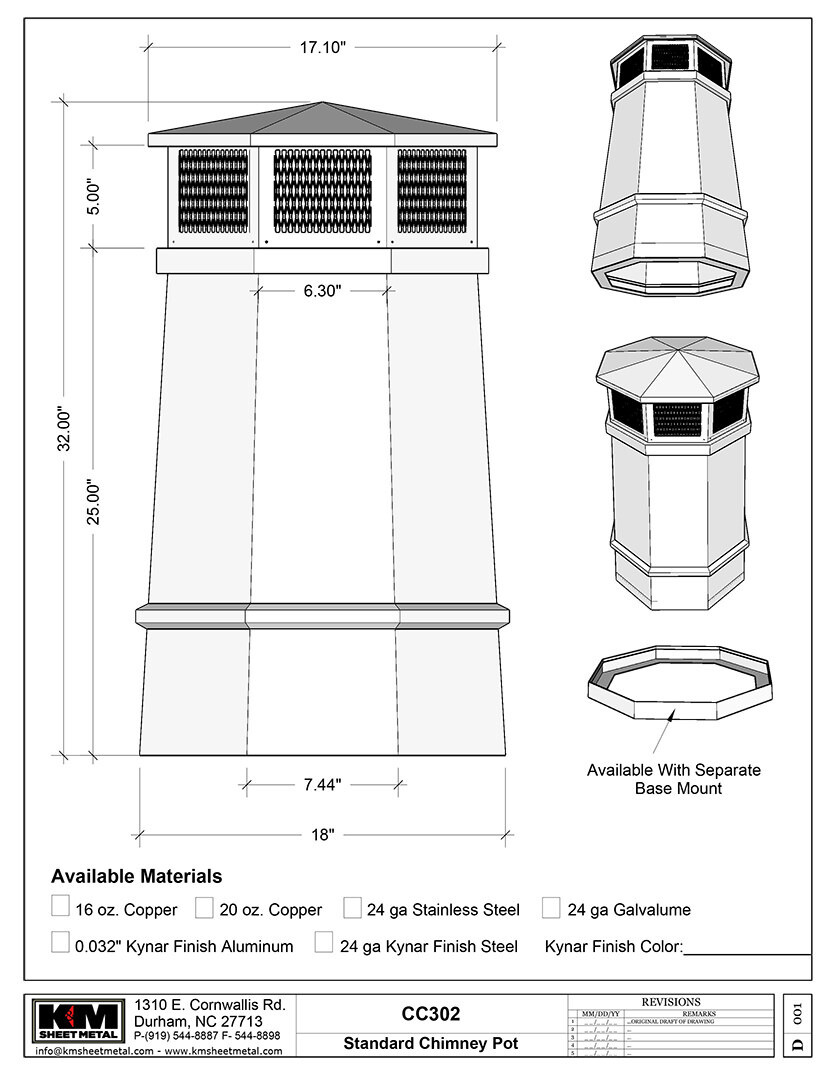 Octagonal Chimney Pot