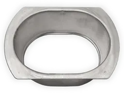 Oval Stamped Flat Flange Aluminum Gutter Outlet