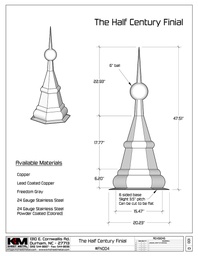 The Half Century Finial