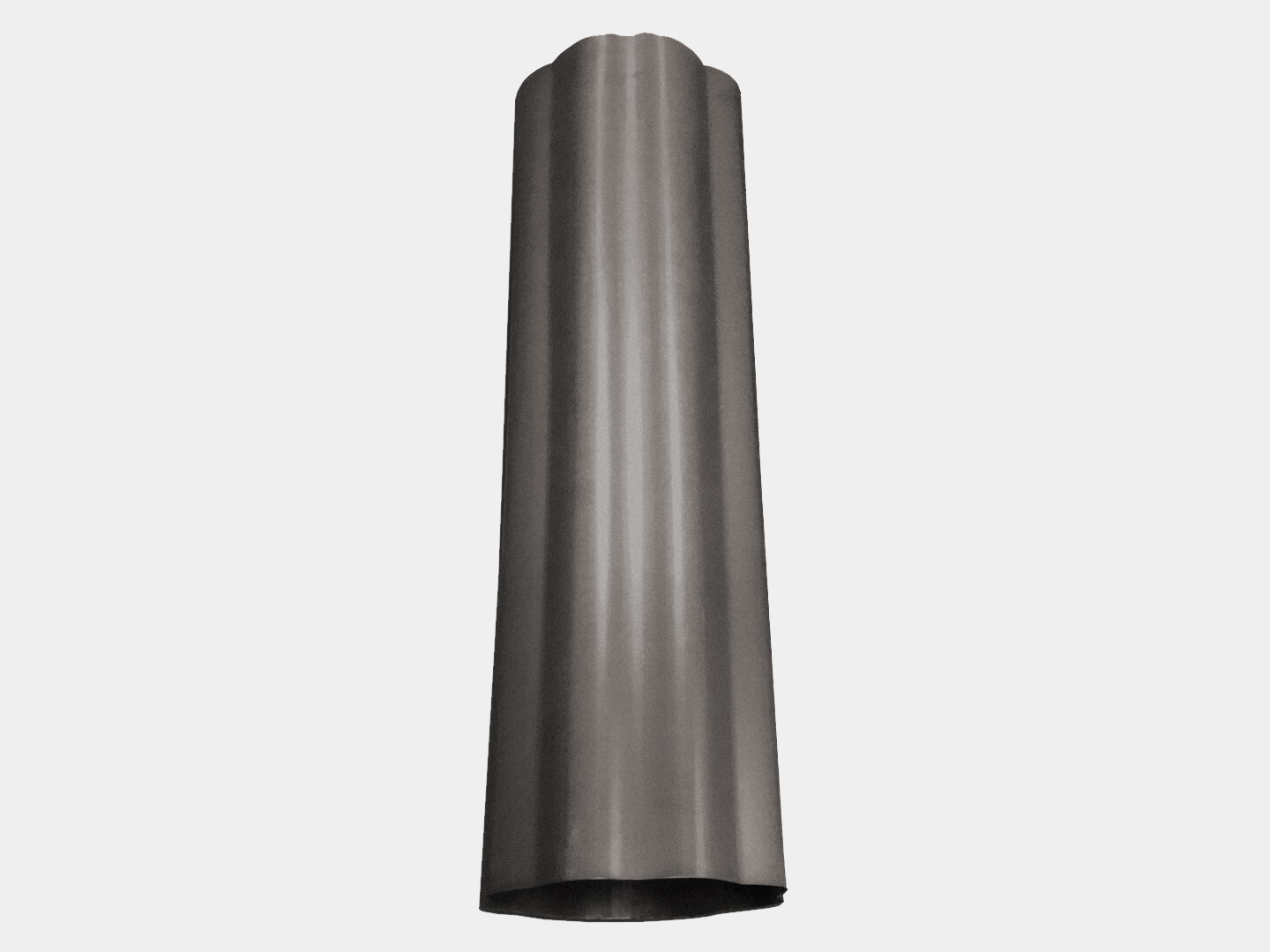 [DS043-3201] Round Corrugated Bonderized Steel Downspout (Paint Grip)