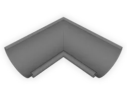 Euro Bead Lead Coated Copper Half Round Gutter Inside Miter