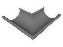 Euro Bead Lead Coated Copper Half Round Gutter Outside Miter