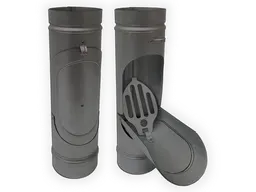 Plain Round Bonderized Steel Downspout Cleanout (Paint Grip)