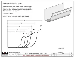 L-Style 0.032" Aluminum Kynar Brownstone Gutter