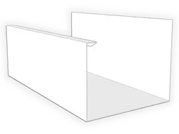 U-Style 0.027" Aluminum U Shaped Box Gutter