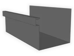 A-Style Bonderized Steel Commercial Box Gutter (Paint Grip)