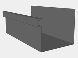 A-Style Bonderized Steel Commercial Box Gutter (Paint Grip)