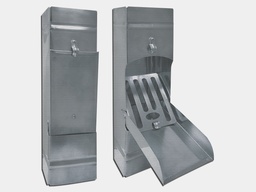 Plain Square Freedom Gray Downspout Cleanout