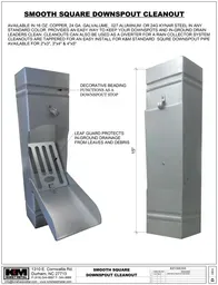 Plain Square Freedom Gray Downspout Cleanout