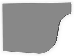 L-Style Lead Coated Copper Brownstone Gutter Left / Right End Cap