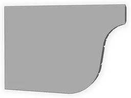 L-Style Galvanized Steel Gutter Left / Right End Cap