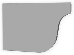 L-Style Galvanized Steel Gutter Left / Right End Cap