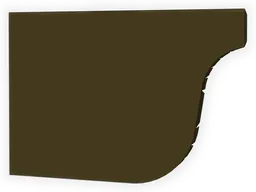 L-Style Brownstone Kynar Steel Gutter Left / Right End Cap