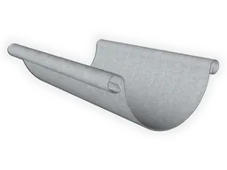 Double Bead Freedom Gray Half Round Gutter