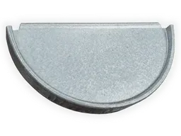 Half Round Freedom Gray Gutter Universal End Cap