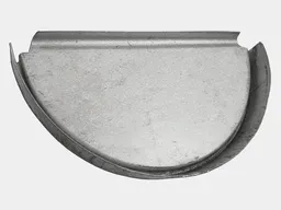 Half Round Freedom Gray Gutter Universal End Cap