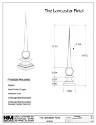 The Lancaster Finial